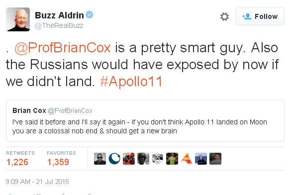 buzz aldrin tweet